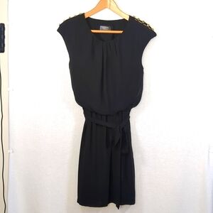 Guess Women's Little Black Dress W/ Gold Button Detail Size Small